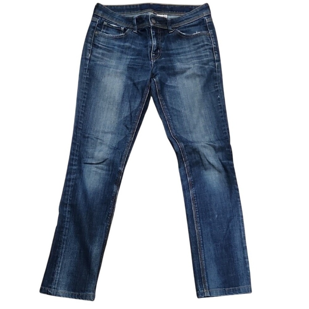 Uniqlo Slim Fit Straight +J Selvedge Denim 26 X 33 Dark Wash Minimalist Euro